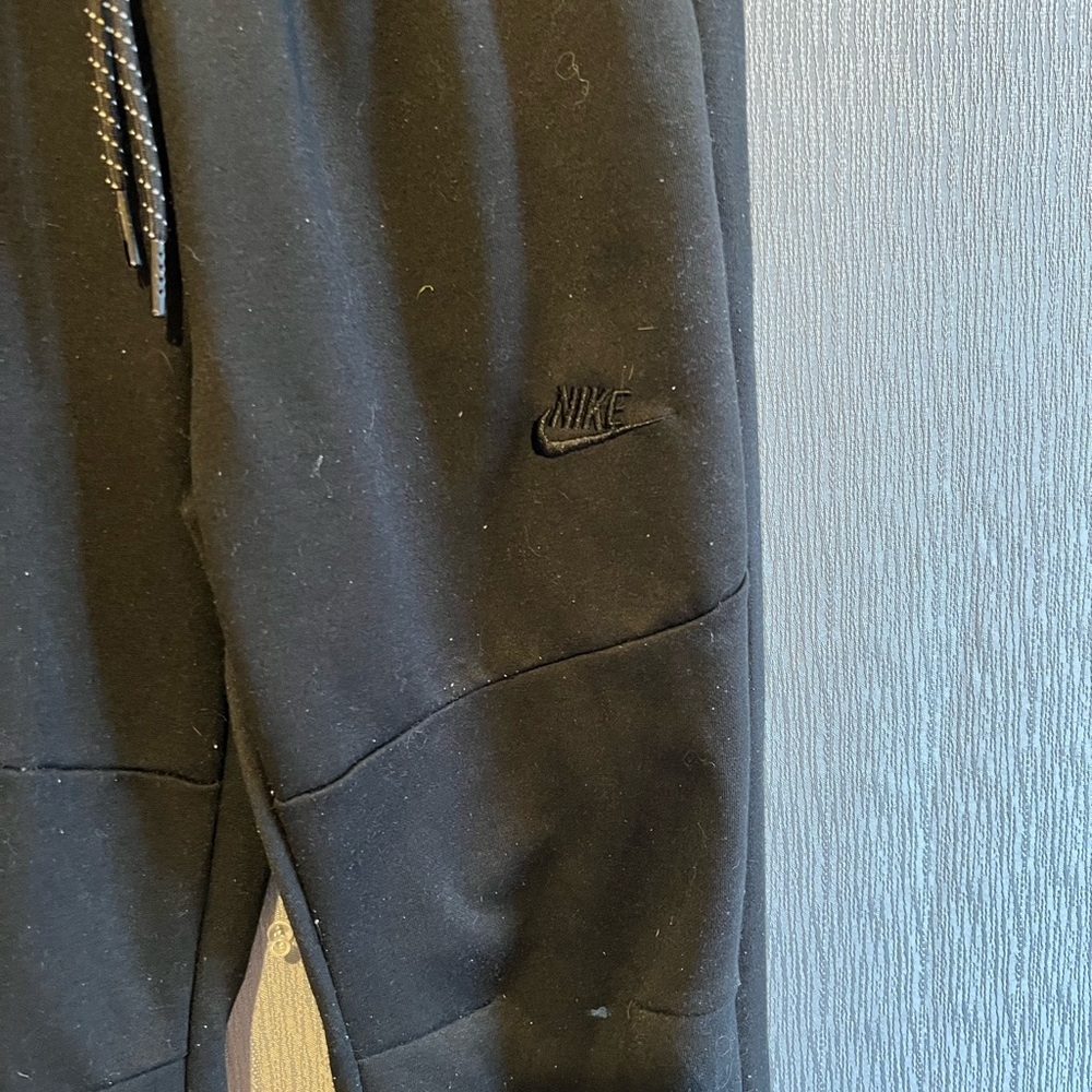 Nike Kids Black Joggers with Embroidered Swoosh